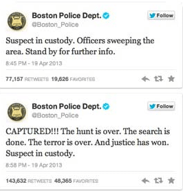 Boston Police Tweet About Marathon