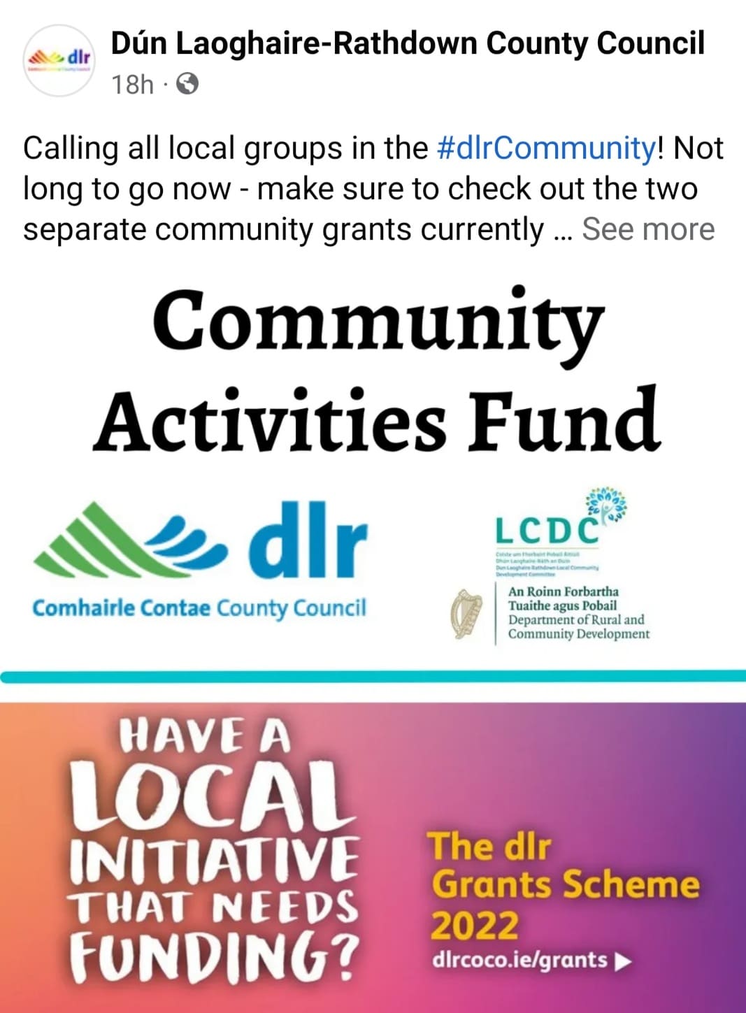 Community activities fund