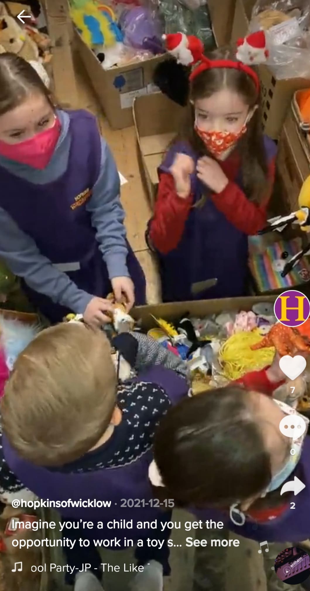 Children working in Hopkins toy shop